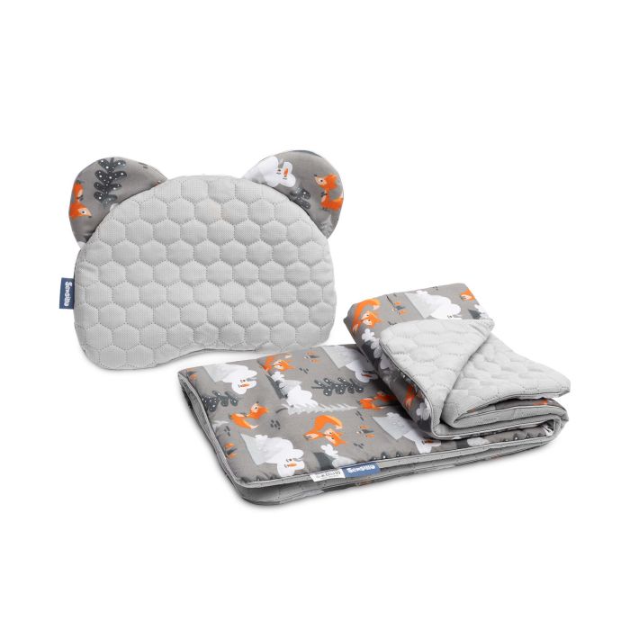 Komplekts "Mountains high" pleds 56x76 cm un spilvens 36x28 cm 