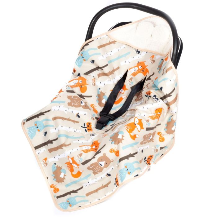  Sedziņa / konverts autokrēsliņām "Forest life" 80x80 cm