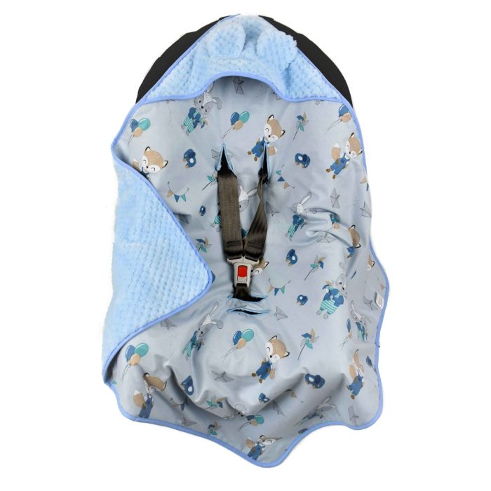 Autokrēsliņa guļammaiss "Sugarland" 80x80 cm zils