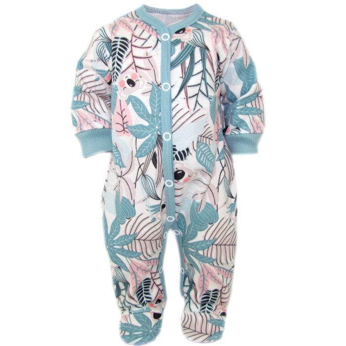 Zīdaiņu kokvilnas rāpulītis ar piedurknēm "Tropic iceberg" 