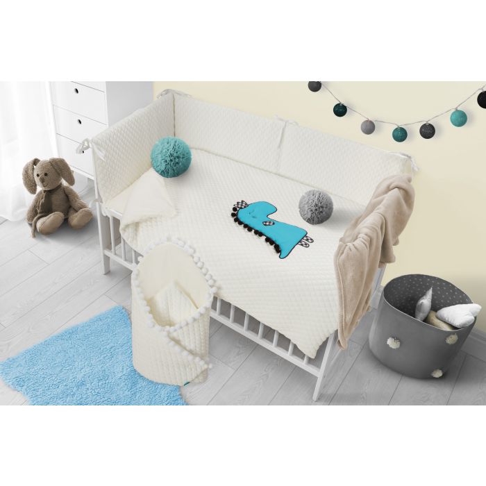 Bērnu gultas veļa ar apmales "Dino"