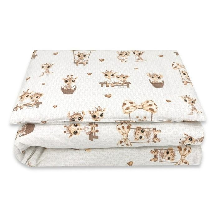 Gultas veļa bērniem 135x100 "Giraffee" dusty pink 