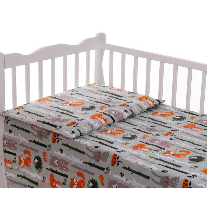 Bērnu gultas veļa 135x100 "Forest life" 