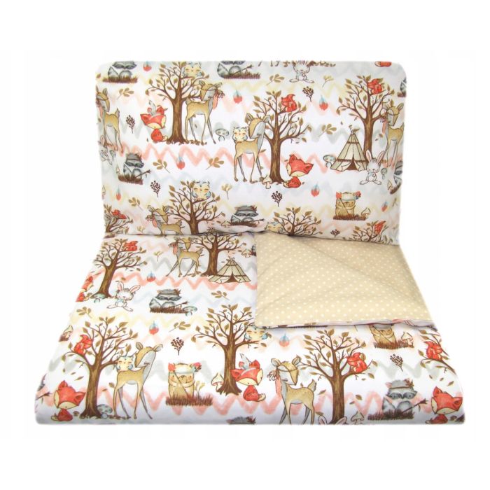 Bērnu gultas veļa 135x100 "Raccoon" 
