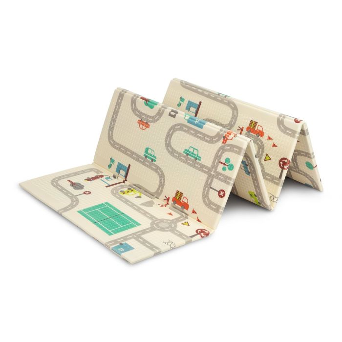 Attīstošs divpusējs rotaļu spēļupaklājs bērniem "CARS" 200 x 180 cm 