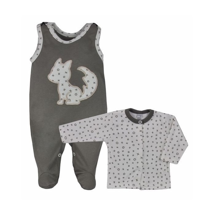 Zīdaiņu komplektiņš no 2 daļam "Fox 2" brūns