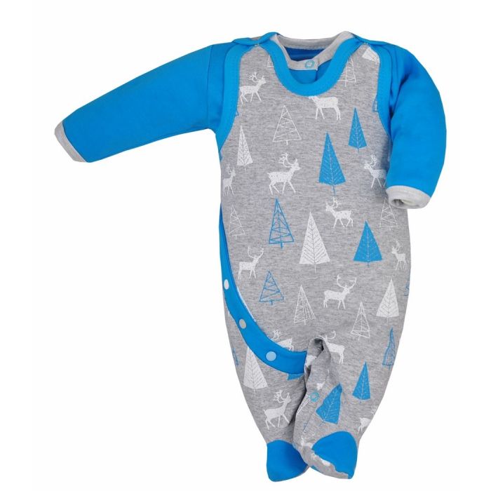 Zīdaiņu komplektiņš no 2 daļam "Brieži" zils