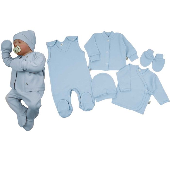 Bērnu komplektiņš no 5 daļam "Blank baby blue"