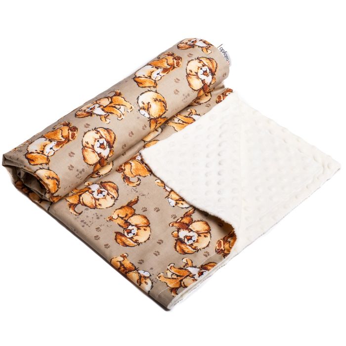 Bērnu pleds 100x75cm "Puppy"  bēšs