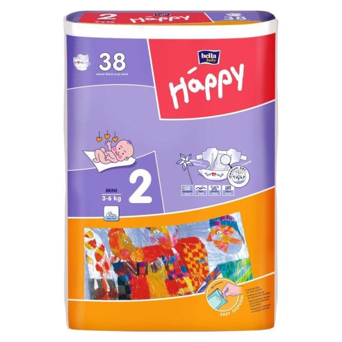 Autiņbiksītes BELLA Mini “2” 3-6kg 38gab.