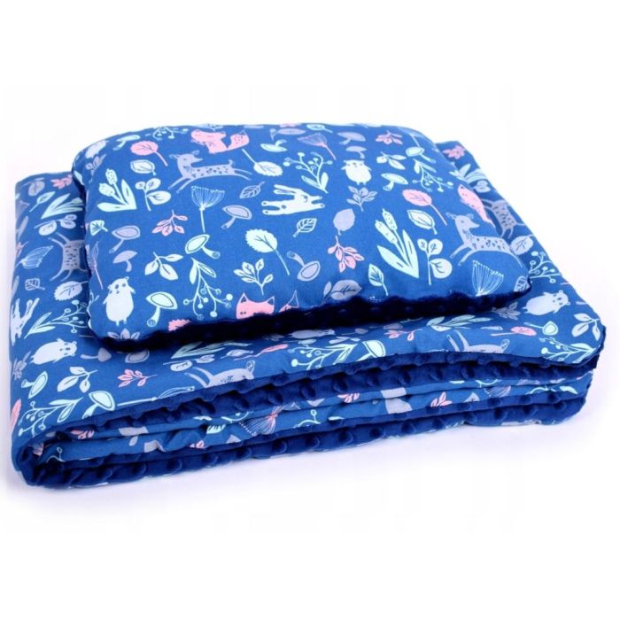 Komplekts ratiņiem "Flora" sega 100x75cm un spilvens 30x40cm 