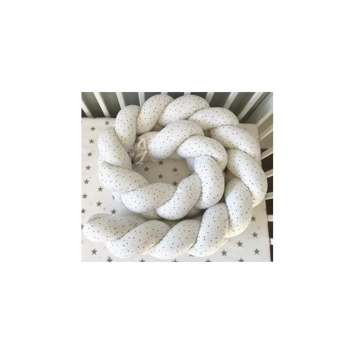 Bērnu Gultas Apmales 210 cm "Braided Bumper" Golden stars
