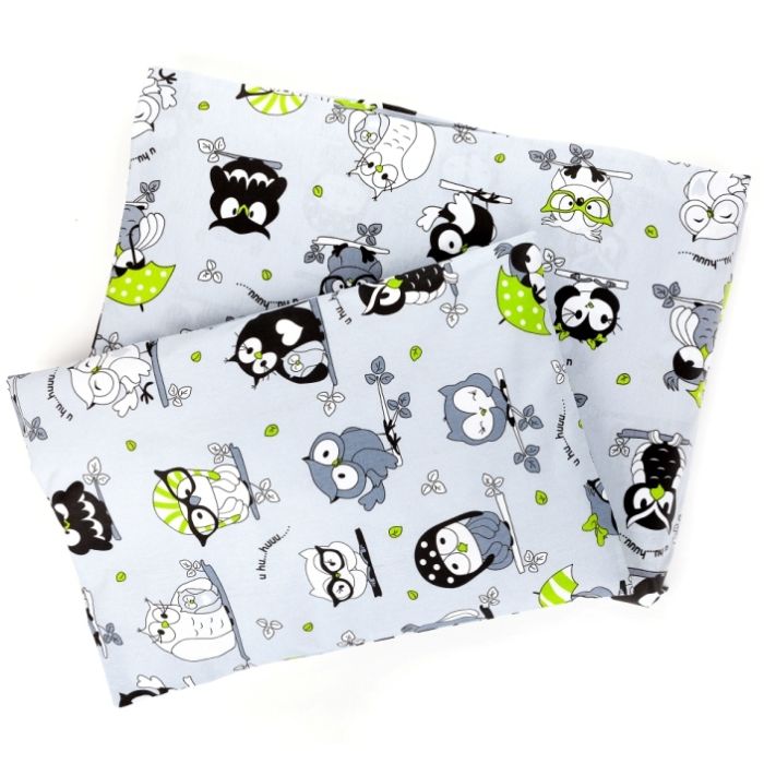 Bērnu gultas veļa ratiem "Wisdom",  pelēks