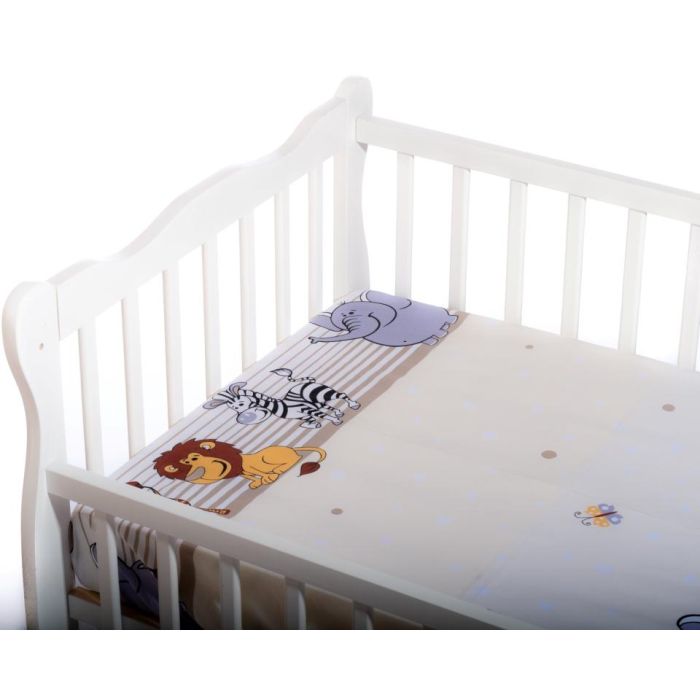 Bērnu palags ar gumiju "Zoo"  120x60