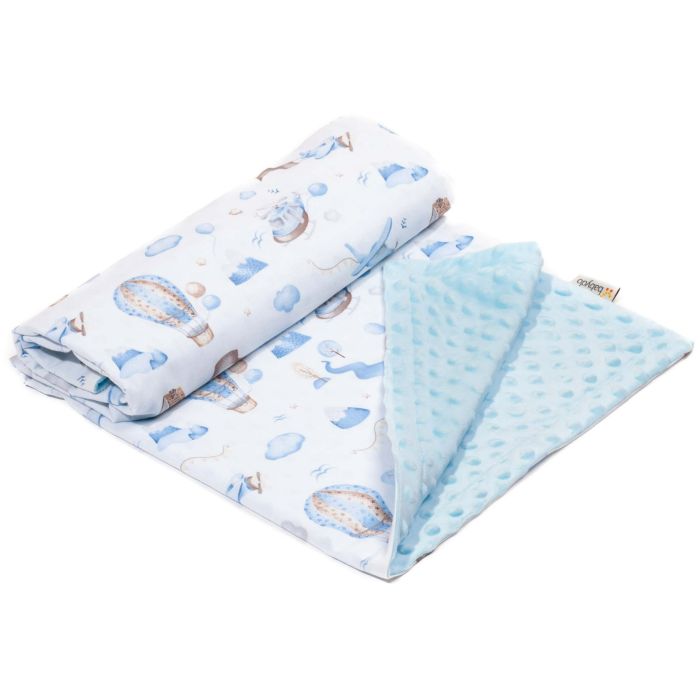 Bērnu pleds 100x75cm "Balloons" zils 