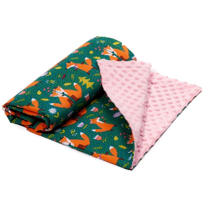 Bērnu pleds 100x75cm "Red couple" rozā