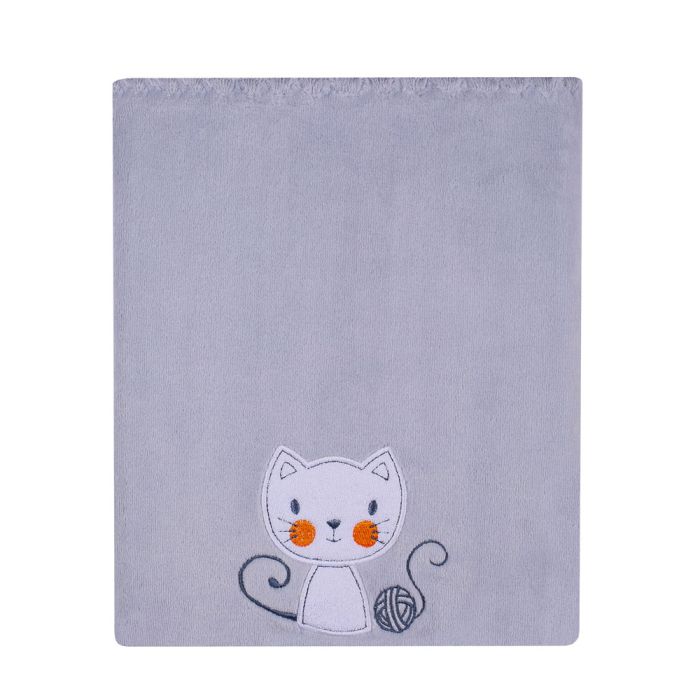 Bērnu pleds "Kitty" 90x80 cm pelēks