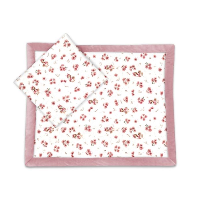 Bērnu pleds un spilvens  "Duclings pink" 