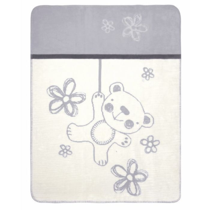  Bērnu segas "Teddy" 100x75cm pelēks