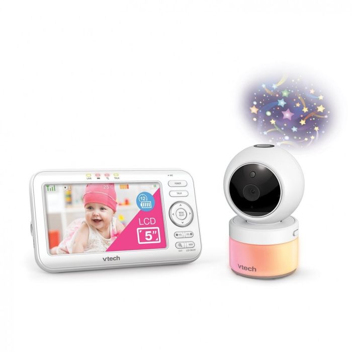 Vtech Bērnu uzraudzības ierīces  LCD ekrāns 5" kamera griežas/panor/tuvina VM5463