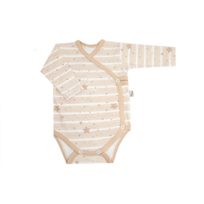 Bodijs ar garām piedurknēm "Galaxy beige"    