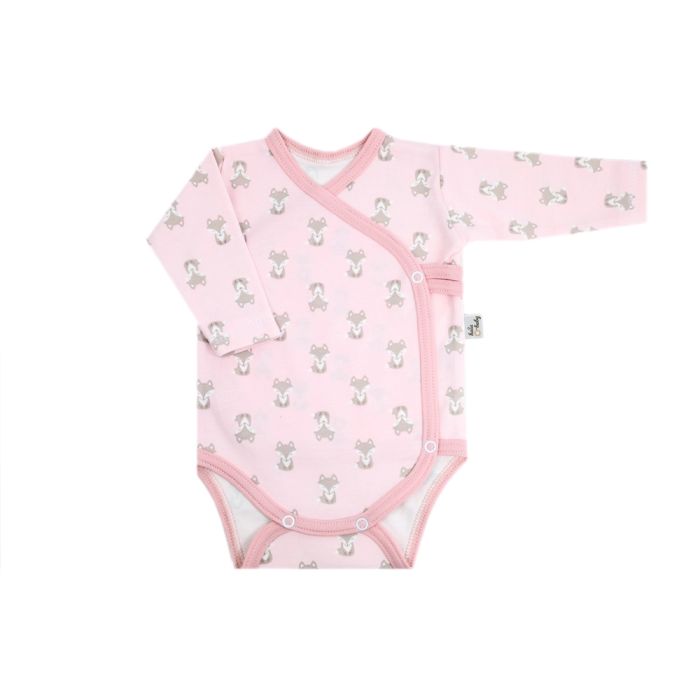 Bodijs ar garām piedurknēm "Fox pink"