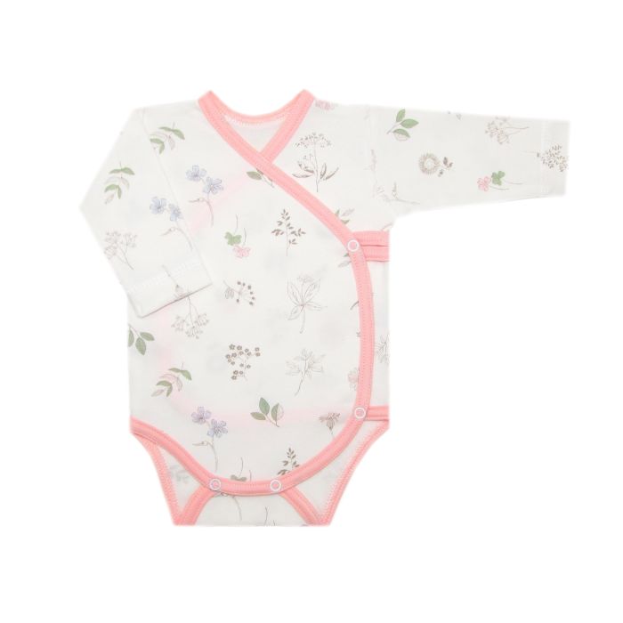 Bodijs ar garām piedurknēm "Story by nature pink"