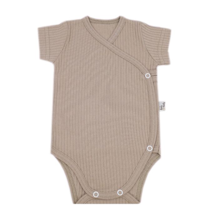 Bērnu bodijs ar īsām piedurknēm "Kos" coffee