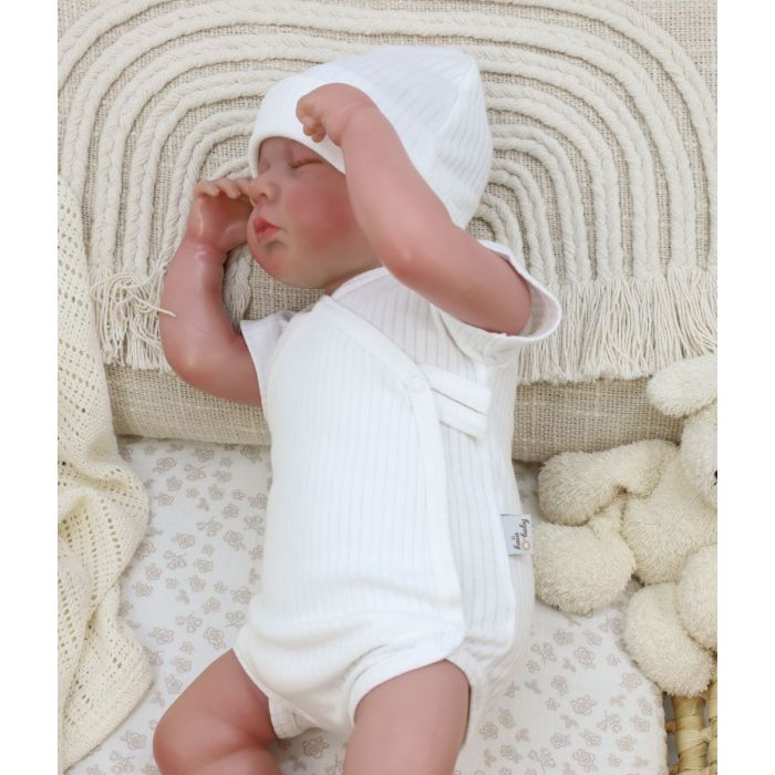 Bērnu bodijs ar īsām piedurknēm "Kos" milky white