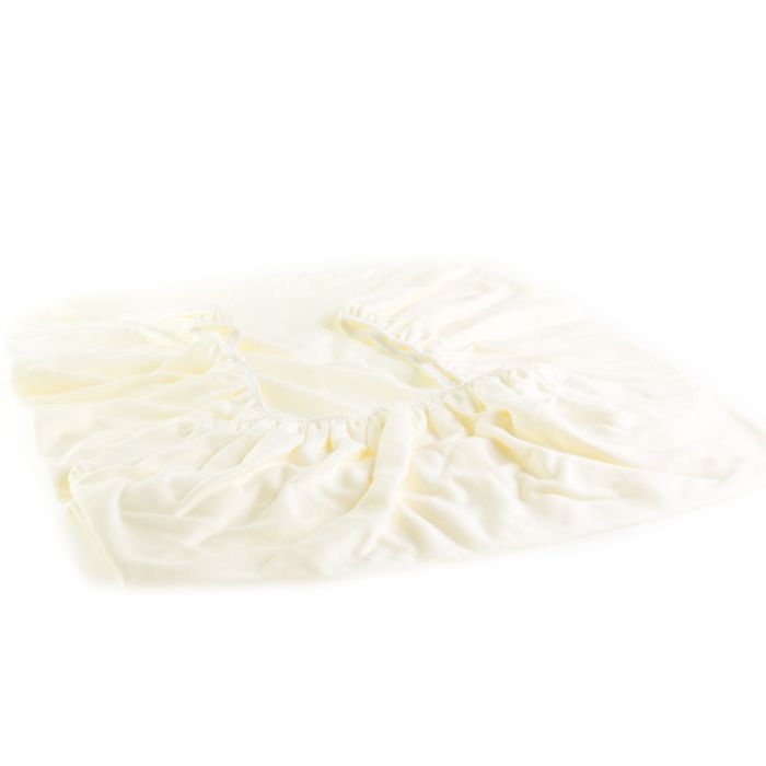 Bērnu palags ar gumiju, dzeltenīgs "Jersey" 