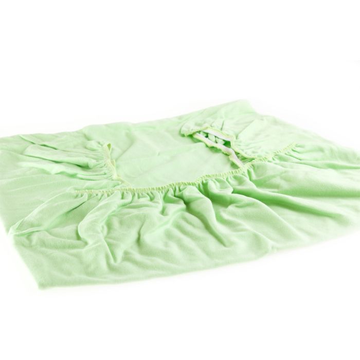 Bērnu palags ar gumiju, zaļš "Jersey"