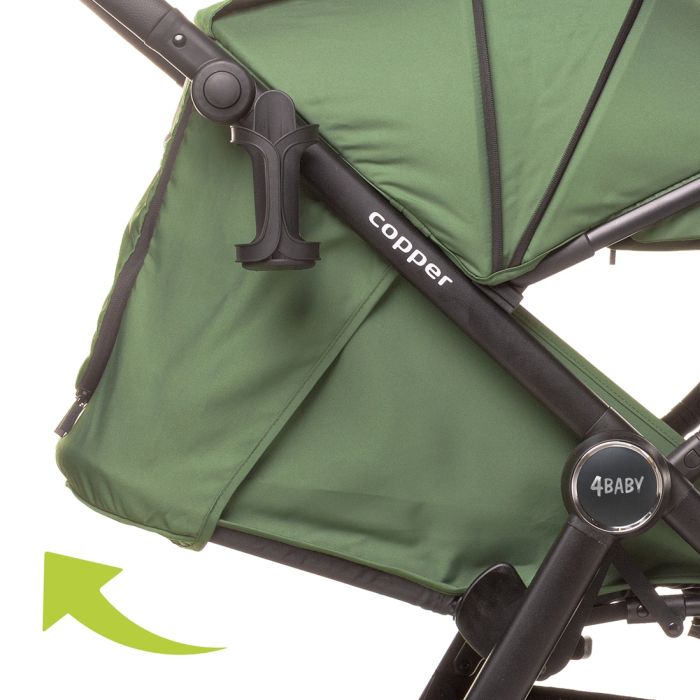 4Baby sportinis vežimėlis COPPER žalias
