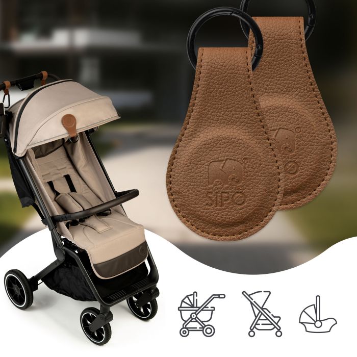 SIPO laikikliai vežimėliui magnetiniai 2vnt rudi SCA-15