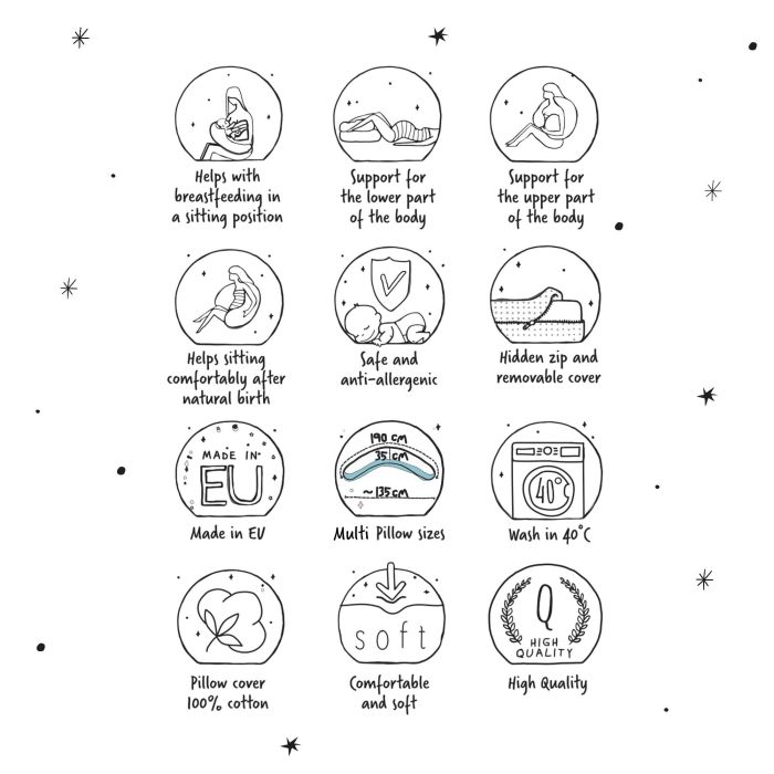 CebaBaby maitinimo pagalvė dżersej duo ruda gėlės W-885-000-828