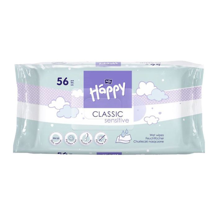 Mitrās salvetes Bella Baby "Classic" 56gab