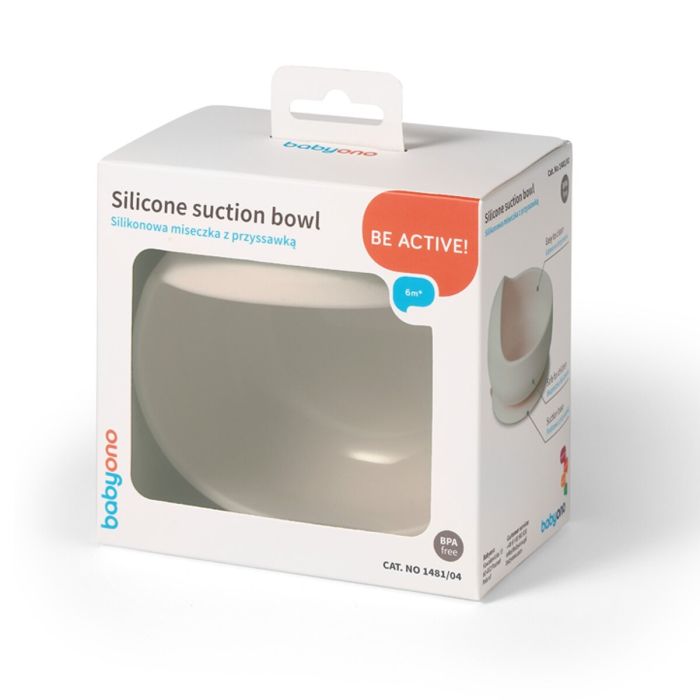 Babyono lėkštutė silikoninė neslystanti kreminė 1481/04
