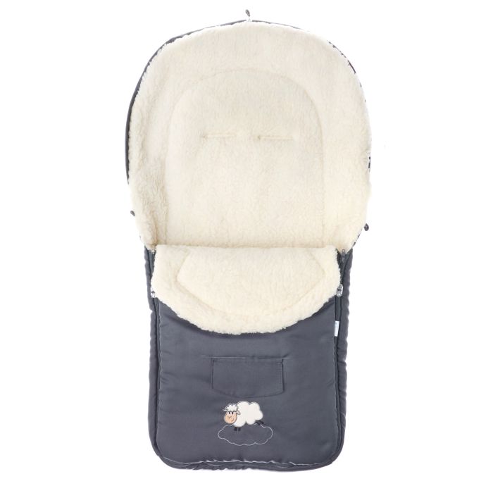 Sensillo vokelis vežimėliui, vilnonis, 95x40, pilkas, 828