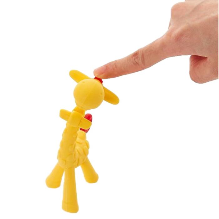 Bocioland kramtukas silikoninis žirafa geltonas raudonas BL804