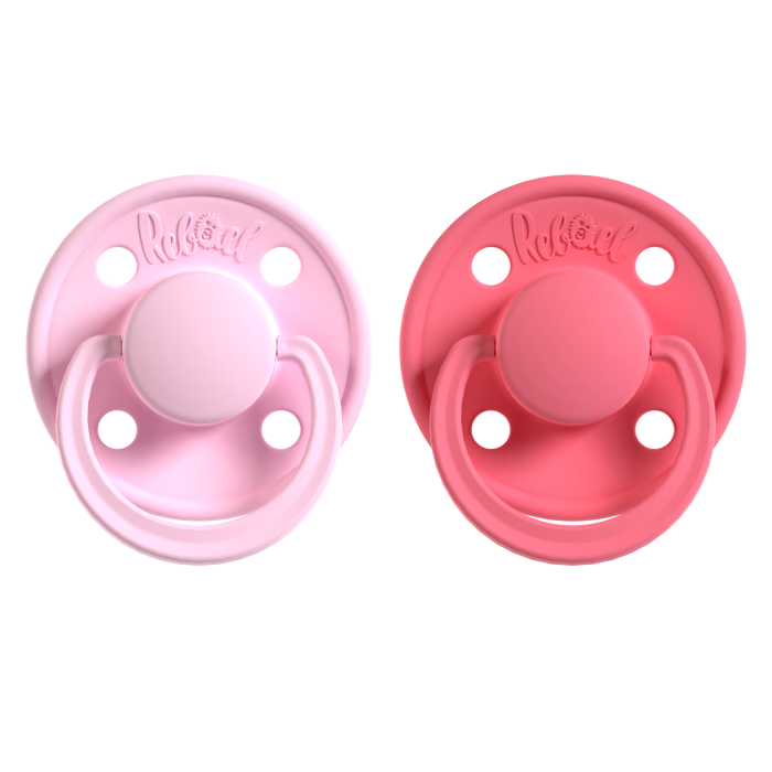 Rebael čiulptukai mono  rožinis  raudonas 2vnt dydis 1