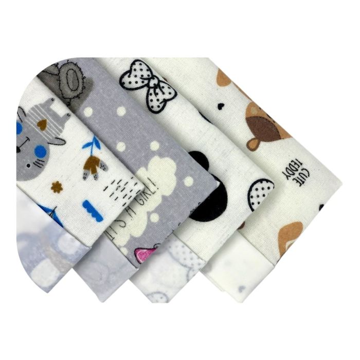 Flaneļa autiņš ūdens necaurlaidīgi Maxi 45x115cm  "Animals yellow"