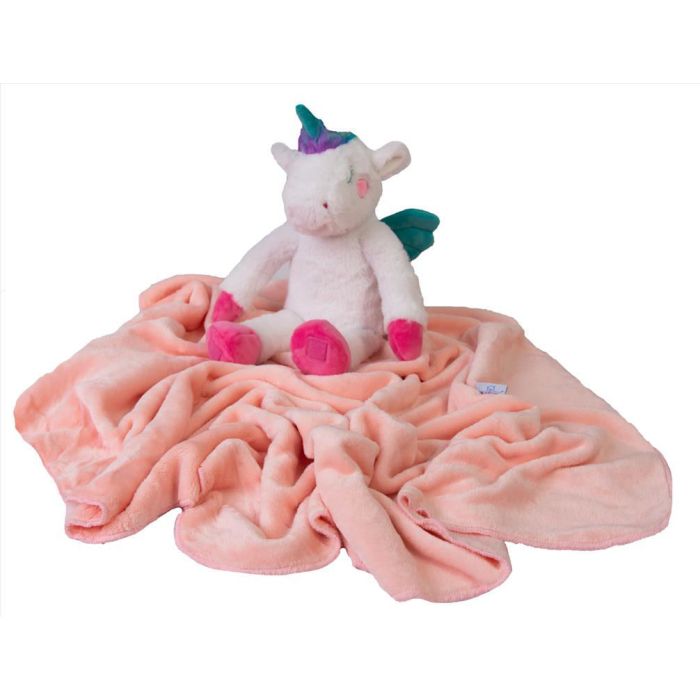 Bērnu sega 100x85cm  ar rotaļlietu "Unicorn" 