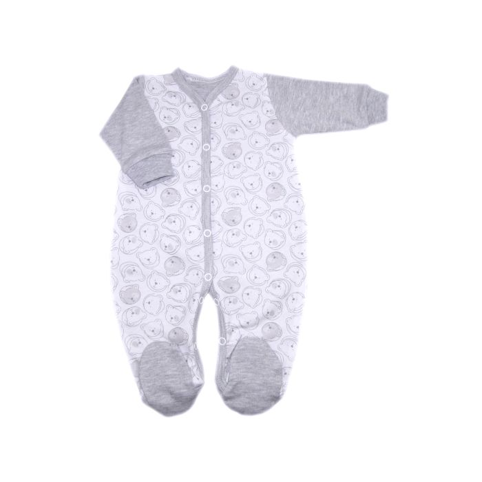 Zīdaiņu kokvilnas rāpulītis ar piedurknēm "Baby bears"