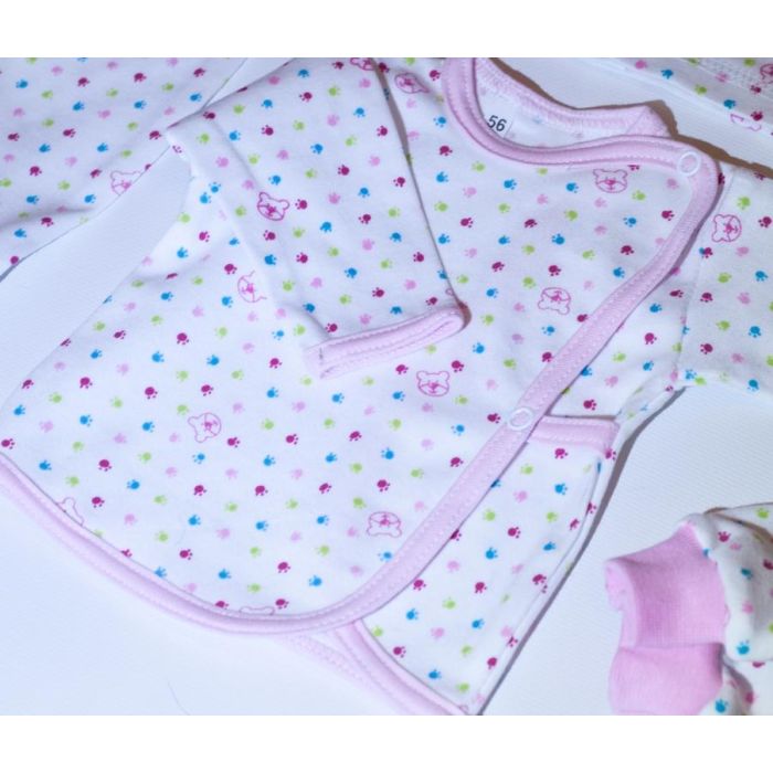 Bērnu komplektiņš no 5 daļam "Small bears" rozā