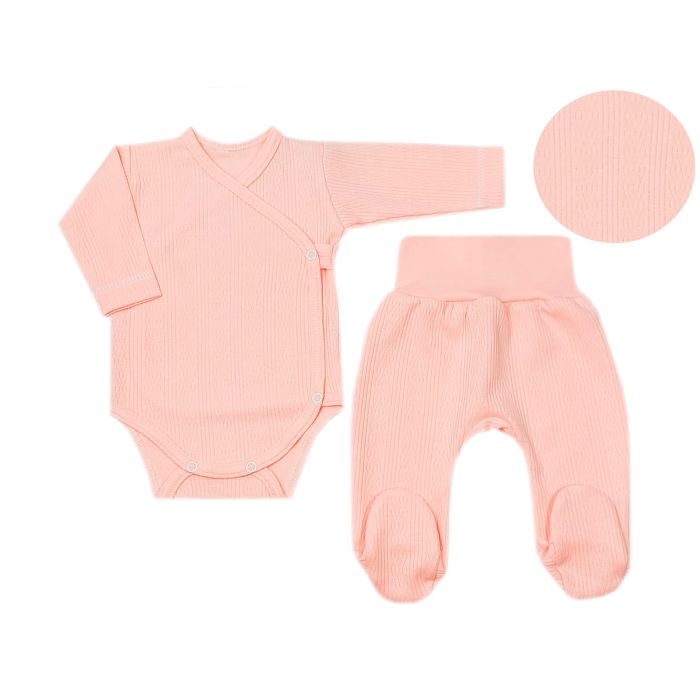 Drabužėliai kūdikiui "Natural pink" 2 dalių 