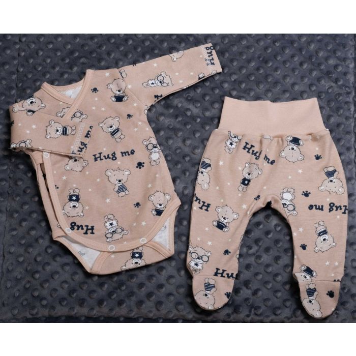 Bērnu komplektiņš no 2 daļam "Hug me" bēšs