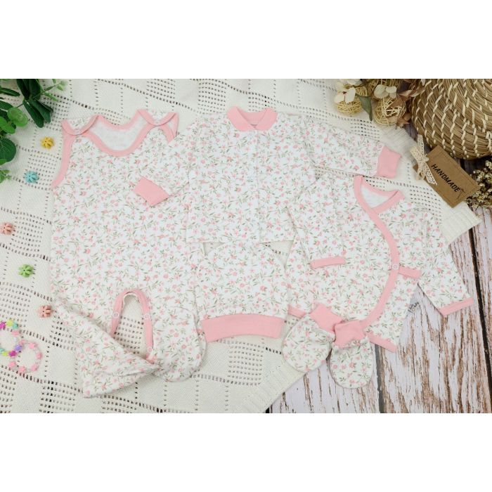 Bērnu komplektiņš no 5 daļam "Story by nature pink"