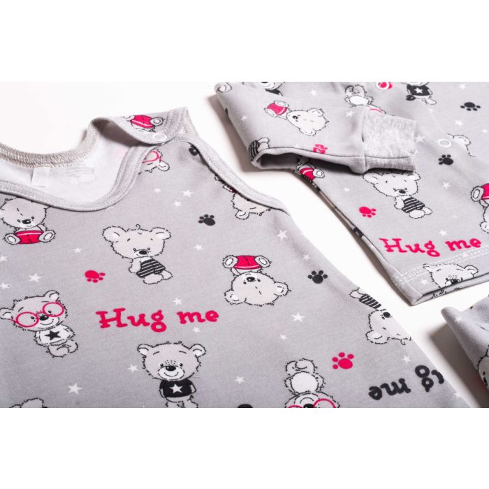 Bērnu komplektiņš no 5 daļam "Hug me" pelēks