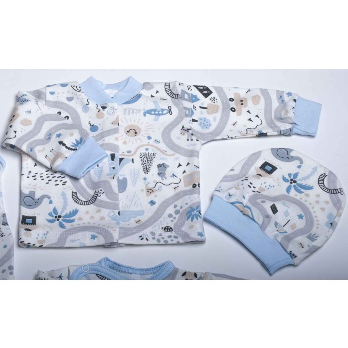 Bērnu komplektiņš no 5 daļam "Sunny days" zils