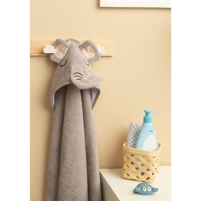 3D dvielis mazulim "Elephant" ar galvassegu 100x100cm "frotte" 