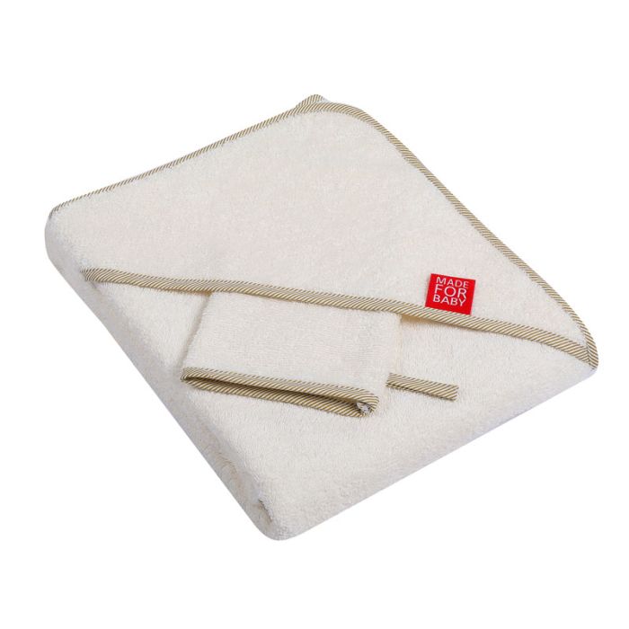 Bērnu dvielis ar mazgāšanai "Blank" 80x80 cm  bēšs